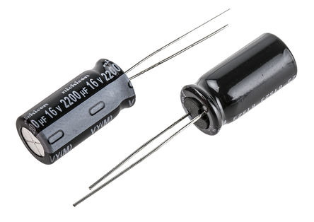 Nichicon - UVY1C222MPD - Nichicon VY ϵ 16 V 2200F  UVY1C222MPD, 20%ݲ, +105C, 5101-4װ		