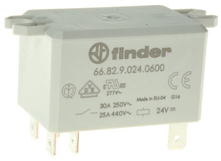 Finder - 66.82.9.024.0600 - Finder 66.82.9.024.0600 ˫ װ Ǳ̵, 24V dc		