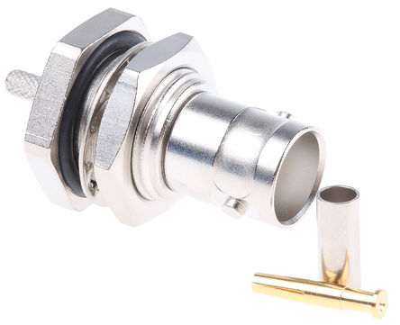 Telegartner - J01001C0028 - Telegartner 50 ֱ 尲װ ĸ BNC  J01001C0028, 0  4GHz, ѹ ˽, RG316/U, 		