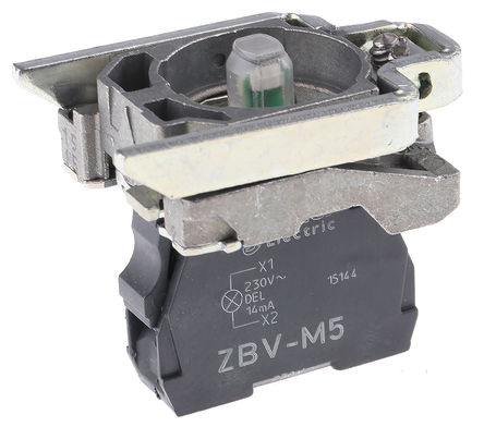 Schneider Electric - ZB4BVM5 - Schneider Electric XB4 ϵ  ZB4BVM5, 230  240 V, ɫ LED, ݶӶ		