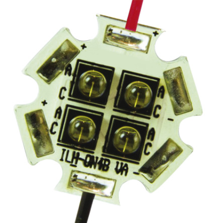 Intelligent LED Solutions - ILH-IO04-85SL-SC201-WIR200. - ILS OSLON IR 4 PowerStar ϵ 4 ±45°  LED , 850nm, 4120mW, ӡˢ·-2		