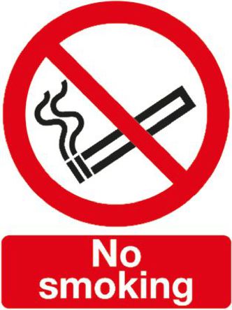 Signs & Labels - ML02051R - Signs & Labels ML02051R ɫ/ɫ/ɫ Ӣ  ֹǩ “ֹ“ No Smokingֹ̣, 150 x 200mm		