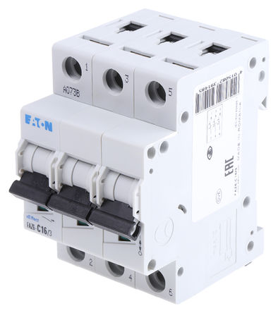 Eaton - FAZ6-C16/3 - Eaton xEffect FAZ6 ϵ 3 16 A MCB ΢Ͷ· FAZ6-C16/3, 6 kA Ͽ, C բ		