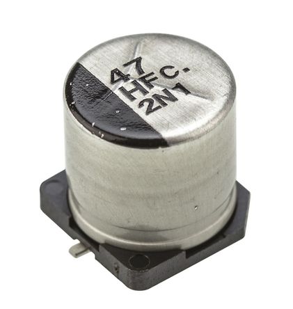 Panasonic - EEEFC1H470P - Panasonic FC SMD ϵ 50 V ֱ 47F SMD  EEEFC1H470P, 20%ݲ, +105C, Gװ		