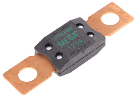 Littelfuse - 0298125.ZXEH - Littlefuse 125A ɫ ˨ʽ òƬʽ۶ 0298125.ZXEH, 32V dc, 68.58mm x 19.05mm x 10.67mm		