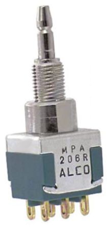 TE Connectivity - MPA206R - TE Connectivity MPA206R On-(On) ˫˫ 尲װ ť, 6 A @ 120 V 		