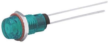 Sato Parts - DB-13-T-G - Sato Parts DB-13-T-G 7 mm ͹ ɫ LED ָʾ, ߽Ӷ, 6.1mmװ׳ߴ		