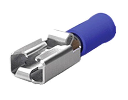 TE Connectivity - 165536-1 - TE Connectivity PIDG Positive Lock .250 EX ϵ ɫ Ե ѹӲ 165536-1, 6.35 x 0.81mm, о		