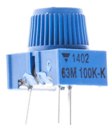 Vishay - M63M104KB30T607 - Vishay 63M-T607 ϵ ͨ ΢ M63M104KB30T607, Ӷ, 100k 10%, 1/2W, 100ppm/C		