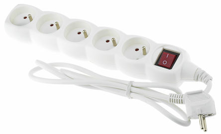 RS Pro - FKX5N-1.5M - RS Pro ɫ 5  Դ ߰ FKX5N-1.5M, ʽ, 1.5m , 16A, 230 V 		