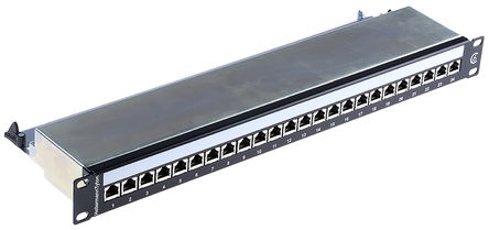 HellermannTyton - 853-35114 - HellermannTyton EcoBand ϵ ɫ Cat6 24 ˿ RJ45 RJ Ӳ NGM2408IDC S6, FTP, 1Uܸ߶		