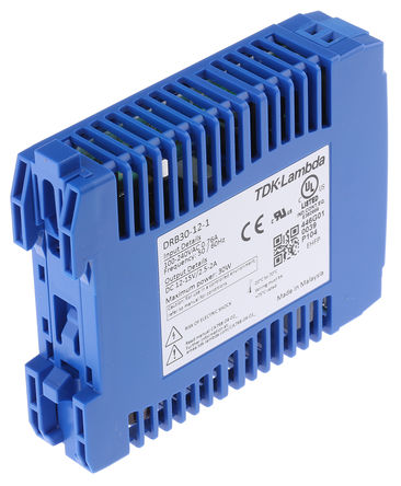 TDK-Lambda - DRB-30-12-1 - TDK-Lambda 30W DIN Դ DRB-30-12-1, 88%Ч, 264V ac, 2.5A, 15V dc 12V dc/		