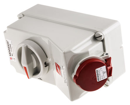 Mennekes - 5100A - Mennekes ɫ IP44 л 3P+E  5100A , ӵλ 6h,  16A, 400 V		