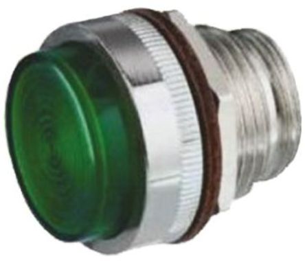 Tranilamp - FXB GREEN - Tranilamp LED 面板安装 指示透镜及灯座组合 FXB GREEN, 绿色 平透镜, 23.5mm透镜直径		