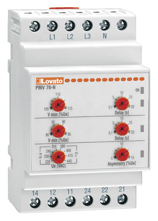 Lovato - PMV70NA240 - Lovato PMV70 ϵ 3 ѹ ؼ̵ PMV70NA240, ˫ , 208  240 V 		