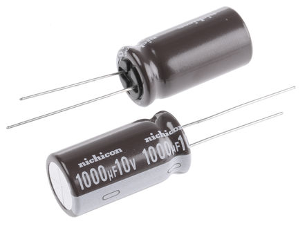 Nichicon - UPX1A102MHD - Nichicon PX ϵ 10 V 1000F ͨ  UPX1A102MHD, 20%ݲ, +105C, 5101-4װ		