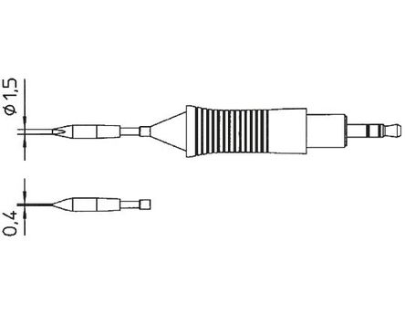 Weller - T0054460499N - Weller RT ϵ RT 4, 1.5 mm ֱ ͷ, ʹWMRP ΢ͺӱ		