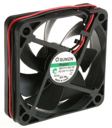 Sunon - ME60151V1-000U-A99 - Sunon ME ϵ 1.92W 12 V ֱ  ME60151V1-000U-A99, 42.84m3/h, 5400rpm, 60 x 60 x 15mm		
