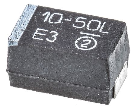 Vishay - TR3E106K050C0400 - Vishay Extreme TR3 ϵ 10F 10% SMD  TR3E106K050C0400, 50 V ֱ, 7343-43 װ, 400m ESR, +125C		