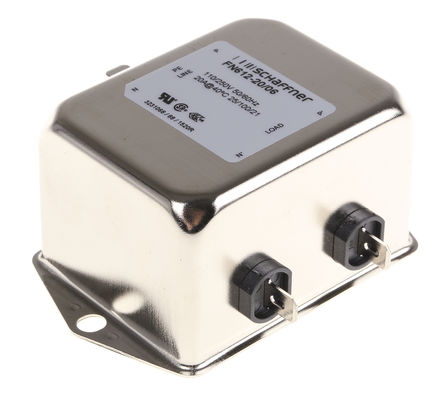 Schaffner - FN612-20-06 - Schaffner FN612 ϵ 20A 250 V , 400Hz ̰װ EMI ˲ FN612-20-06, װƬӶ		