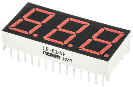 ROHM - LB-603VF - ROHM 3ַ 7  ɫ LED  LB-603VF, 16 mcd, ҲС, 14.2mmַ, ͨװװ		