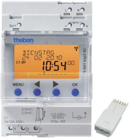 Theben / Timeguard - TR 641 top2 RC - Theben / Timeguard 1ͨ DIN 쿪 TR 641 top2 RC, Сʱλ, 110  240 V Դ		