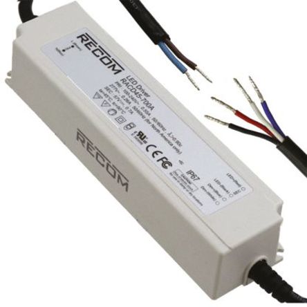 Recom - RACD45-700A - Recom LED  RACD45-700A, 90  305 V , 40  57V, 700  700mA, 40W		