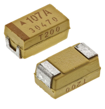 AVX - TPSC107K010R0200 - AVX TPS ϵ 100F 10% SMD  TPSC107K010R0200, 10 V ֱ, 6032-28 װ, 200m ESR, +125C		