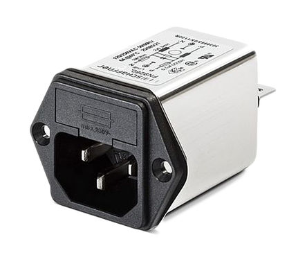 Schaffner - FN9260-4-06 - Schaffner 尲װ C14 IEC ˲ ͷ FN9260-4-06, 5 x 20mm۶, Faston˽, 4A, 250 V 		