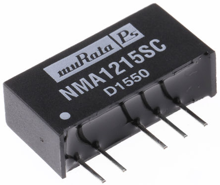 Murata Power Solutions - NMA1215SC - Murata Power Solutions NMA ϵ 1W ʽֱ-ֱת NMA1215SC, 10.8  13.2 V ֱ, ±15V dc, ±33mA, 1kVѹ, 76%Ч		