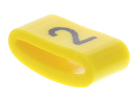 HellermannTyton - 901-10480 - HellermannTyton Ovalgrip ϵ 500װ Ƶ׺ Ϲ̶ ±ʶ 901-10480, 4.5mm, 4 mm, 2.5  6mmֱ, ӡ"2"ͼ		