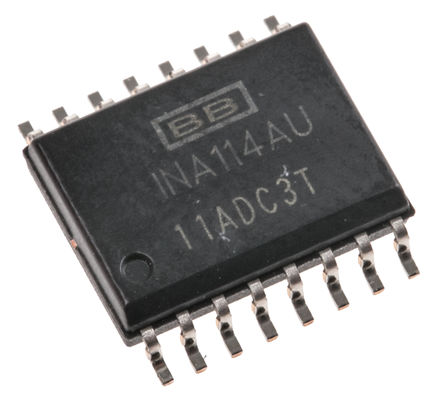 Texas Instruments - INA114AU - Texas Instruments INA114AU ǱŴ, 125Vƫ, 1MHz, 110dB CMRR, 16 SOLװ		