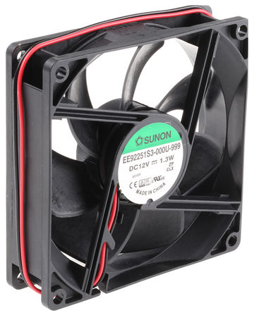 Sunon - EE92251S3-000U-999 - Sunon EE ϵ 1.3W 12 V ֱ  EE92251S3-000U-999, 67m3/h, 2400rpm, 92 x 92 x 25mm		