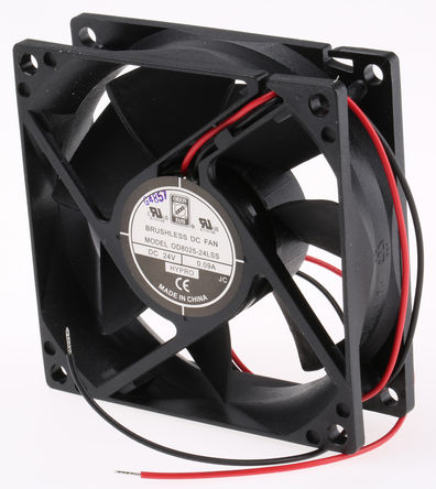 RS Pro - OD8025-24LSS - RS Pro OD8025 ϵ 0.49W 24 V ֱ  OD8025-24LSS, 32m3/h, 1600rpm, 80 x 80 x 25mm		