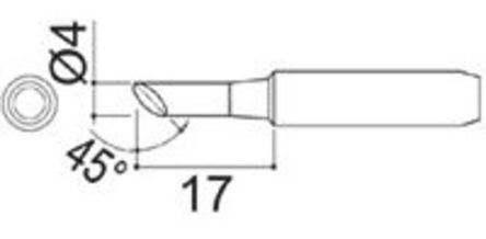Hakko - 900M-T-4C - Hakko 900M ϵ, 4 mm 45 Բ ͷ, ʹHakko 701Hakko 702BHakko 928 ̨		