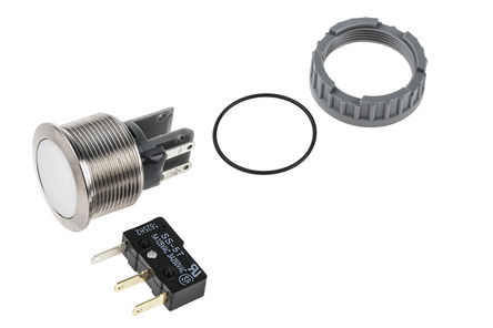 Schurter - 1241.7036.1122000 - Schurter 1241.7036.1122000 IP40 ˲ ˫ ɫLED 尲װ ť, 3 A @ 250 V 		