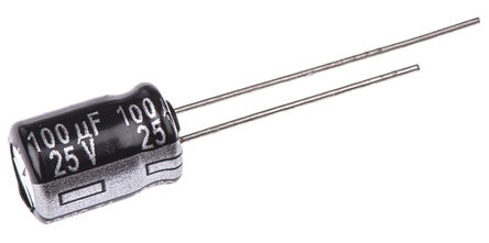 Panasonic - EEUTA1E101 - Panasonic TA ϵ 25 V ֱ 100F  EEUTA1E101, 20%ݲ, +125C		