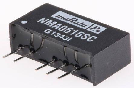 Murata Power Solutions - NMA0515SC - Murata Power Solutions NMA ϵ 1W ʽֱ-ֱת NMA0515SC, 4.5  5.5 V ֱ, 15V dc, 33mA, 1kVѹ, 78%Ч		