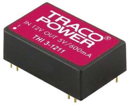 TRACOPOWER - THI 3-1212 - TRACOPOWER THI 3 ϵ 3W ʽֱ-ֱת THI 3-1212, 10.8  13.2 V ֱ, 12V dc, 250mA		