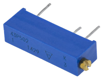 Vishay - M43P502KB40 - Vishay 43P ϵ 20 ת ͨ ΢ M43P502KB40, Ӷ, 5k 10%, 1/2W, 100ppm/C		