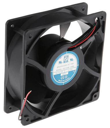 RS Pro - OD1238-12MB - RS Pro OD1238 ϵ 4W 12 V ֱ  OD1238-12MB, 161.5m3/h, 2540rpm, 120 x 120 x 38.5mm		