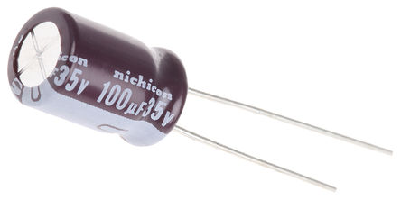Nichicon - UPV1V101MGD - Nichicon PV ϵ 35 V 100F ͨ  UPV1V101MGD, 20%ݲ, +105C, 5101-4װ		