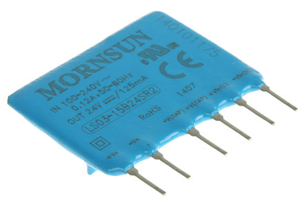 RS Pro - LS03-15B24SR2 - RS Pro 3W  ǶʽģʽԴ SMPS LS03-15B24SR2, 100  400 V dc, 85  264 V ac, 24V dc, 125mA, 78%Ч		