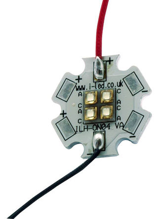 Intelligent LED Solutions - ILH-SO04-SIVG-SC201-WIR200. - ILS OSLON Signal PowerStar ϵ 4 ɫ Բ LED  ILH-SO04-SIVG-SC201-WIR200., 244 lm, 		