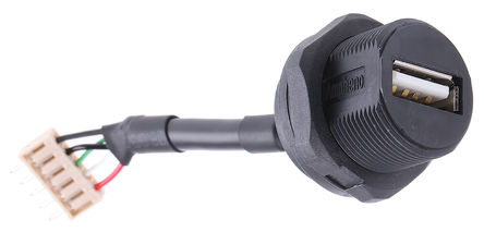 Amphenol - USBAF7 - Amphenol USB-A Field ϵ 1 ˿ ֱ USBType A A  USB  USBAF7, 尲װ		