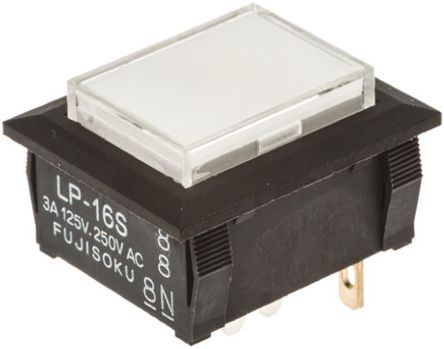 Fujisoku - LP2W-16S-809-Z - Fujisoku LP2W-16S-809-Z ɫ On-(On) ˫ ɫLED 尲װ ť, 3 A@ 125/250 V 3 A@ 30 V ֱ		