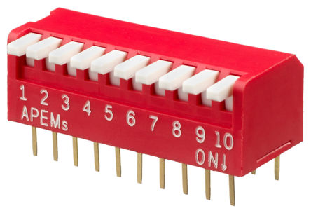 Apem - DPL10V - Apem DPL10V 10λ ټʽ ͨ Piano Dip , , 25 mA		