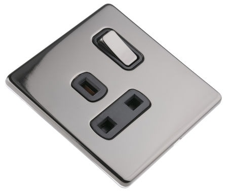 Deta - 8531BN - Deta Screwless Metal ϵ IP2X 1 ɫ  G  - Ӣʽ  8531BN, 迪, 13A, 230V ac		