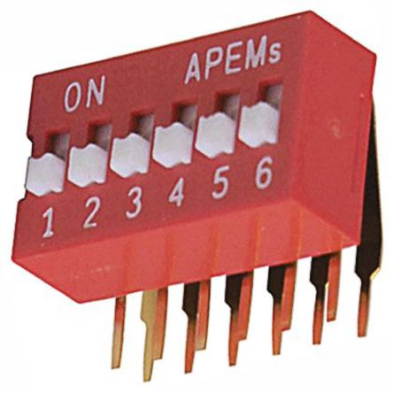 Apem - DA06V - Apem DA06V 6λ ܸ ͨ DIP  SIP , , 50 mA@ 24 V ֱ		