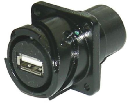 Glenair - IPT0218-USBA-1F7 - Glenair 1 ˿ ֱ A  USB  IPT0218-USBA-1F7, 尲װ, 1A		